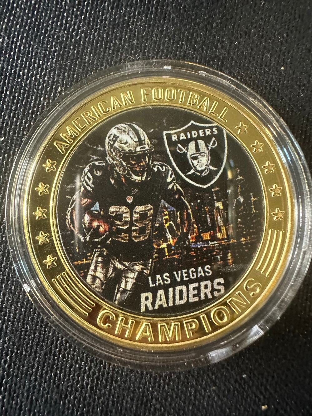 Las Vegas Raiders NFL Collectible Coin Football Helmet Sports Fan Gift